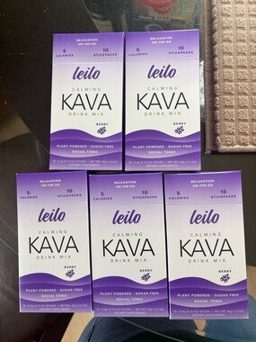 leilo Berry Calming Kava Drink Mix - Purple White